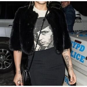 LC Lauren Conrad Faux Fur Cropped Jacket